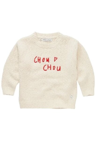 Sproet & Sprout sweater chou chou ivory | trui