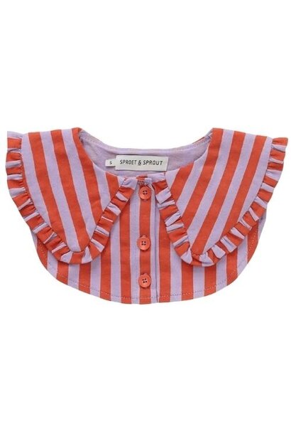Sproet & Sprout ruffle collar stripes grenadine | kraagje