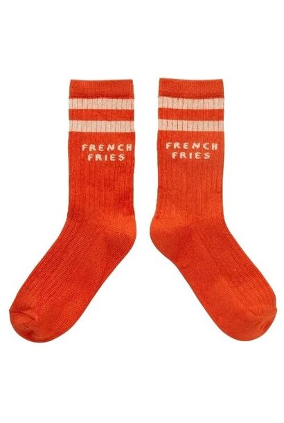 Sproet & Sprout sport socks french fries grenadine | sokken