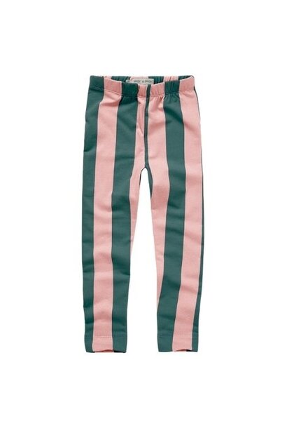 Sproet & Sprout winter legging block stripe peach parfait | broek