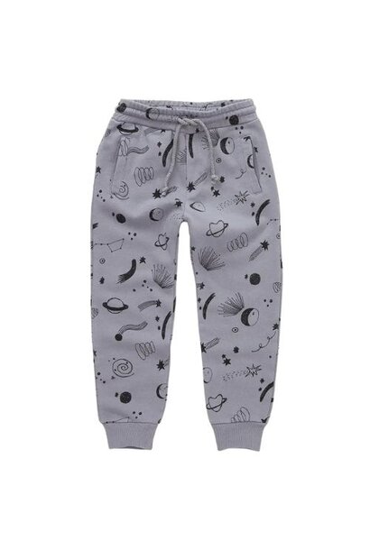 Sproet & Sprout sweatpants universe print stone grey | broek