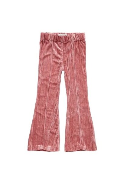 Sproet & Sprout velvet flare pants peach parfait | broek
