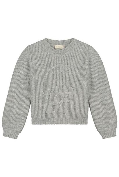 Charlie Petite hudson sweater grey melange | trui