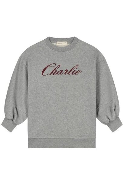 Charlie Petite nada sweater dress grey melange | jurk