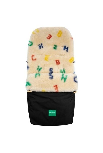 Bobo Choses x binibamba sheepskin puffmuff offwhite | voetenzak