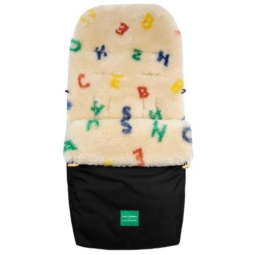 Bobo Choses x binibamba sheepskin puffmuff offwhite | voetenzak-1