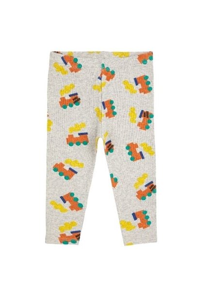 Bobo Choses baby bobo choo choo all over leggings light heather grey | broek