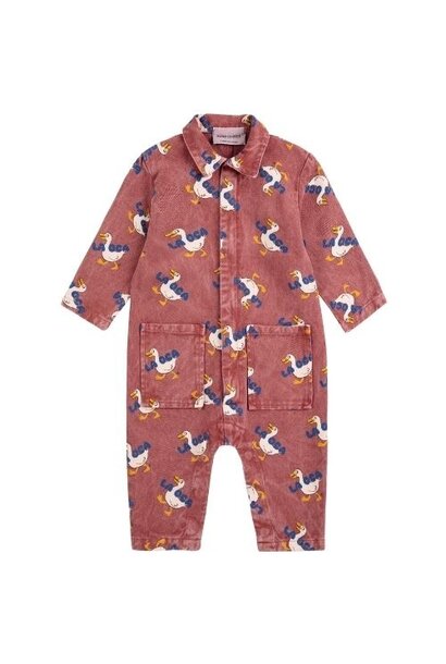Bobo Choses baby la oca all over woven overall brown | tuinbroek