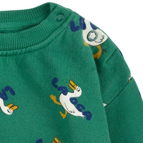 Bobo Choses baby la oca all over sweatshirt green | trui-3