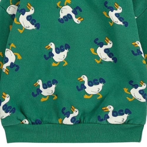 Bobo Choses baby la oca all over sweatshirt green | trui-4