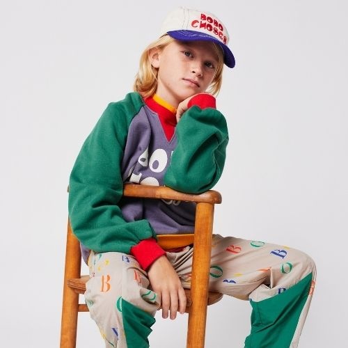 Bobo Choses “bobo choses” color block raglan sweatshirt multicolor | trui-3