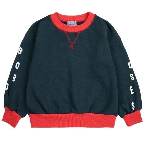 Bobo Choses “bobo choses” color block sweatshirt midnight blue | trui-1
