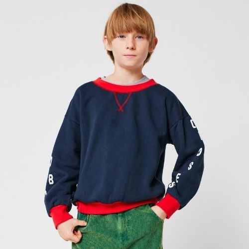 Bobo Choses “bobo choses” color block sweatshirt midnight blue | trui-2