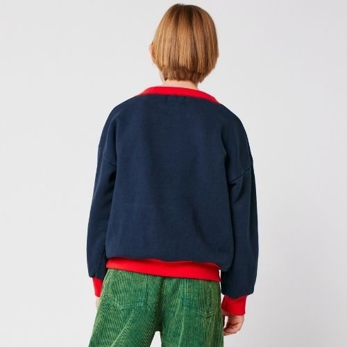 Bobo Choses “bobo choses” color block sweatshirt midnight blue | trui-3