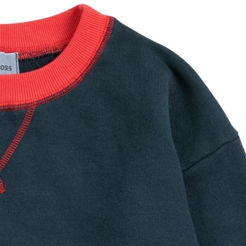 Bobo Choses “bobo choses” color block sweatshirt midnight blue | trui-5