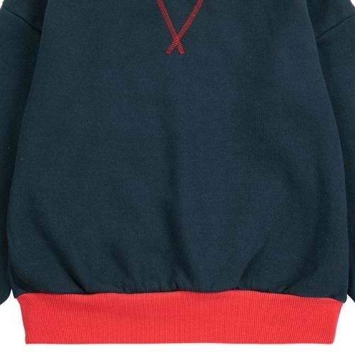 Bobo Choses “bobo choses” color block sweatshirt midnight blue | trui-6
