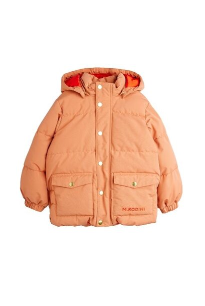 Mini Rodini solid heavy puffer pink | jas