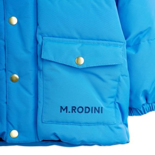 Mini Rodini solid heavy puffer blue | jas-7