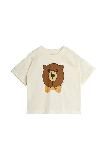 Mini Rodini bear sp ss tee offwhite | t-shirt