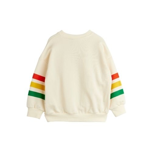 Mini Rodini bear stripe sweatshirt offwhite | trui-2