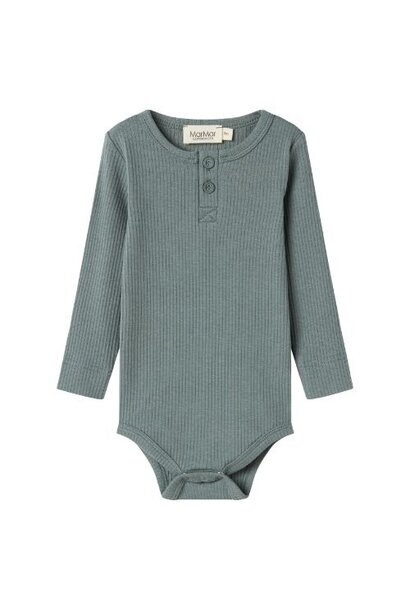 MarMar Copenhagen body ls dusty green | romper