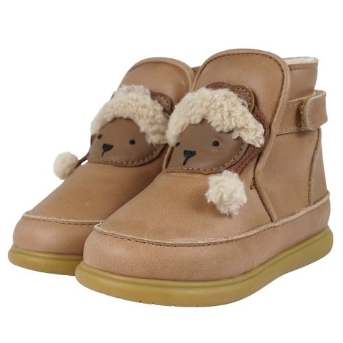 Donsje abbus shoes christmas bear nutmeg leather | peuter schoenen-1