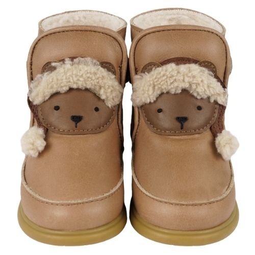 Donsje abbus shoes christmas bear nutmeg leather | peuter schoenen-3