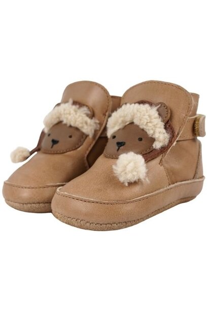 Donsje aggas booties christmas bear nutmeg leather baby schoenen