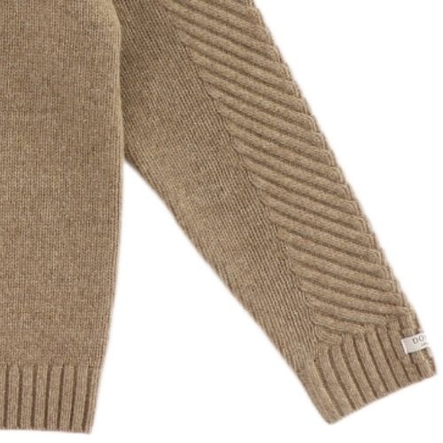 Donsje geeratz merino wool sweater stag milk chocolate melange | trui-6