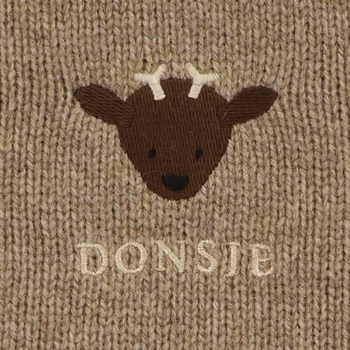 Donsje geeratz merino wool sweater stag milk chocolate melange | trui-8