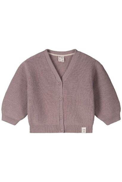 Gray Label baby knitted cardigan berry | vest