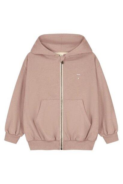 Gray Label hooded cardigan w/ zip faded pink | vest
