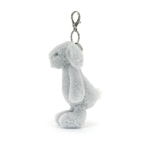 Jellycat bashful bunny silver bag charm | knuffel hanger-3