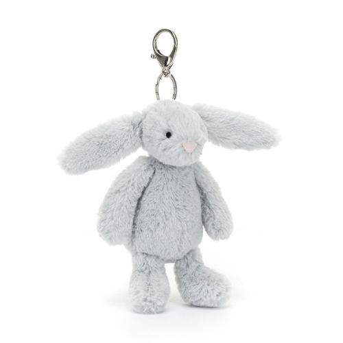 Jellycat bashful bunny silver bag charm | knuffel hanger-1