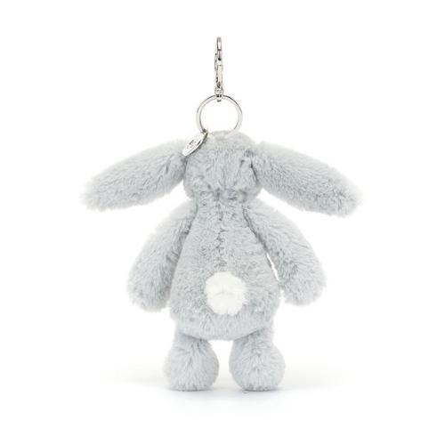 Jellycat bashful bunny silver bag charm | knuffel hanger-2