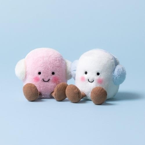 Jellycat amuseables toastie pink and white marshmallows | knuffel-2