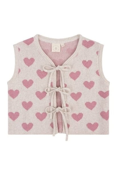 Navy Natural mikki gilet hearts lilas | vest