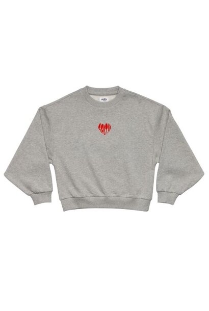 Salty Stitch salty sweater heart grey | trui