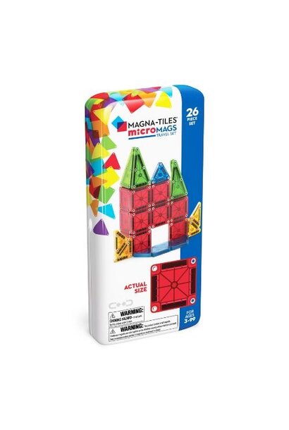 Magna-Tiles microMags travel set 26 stuks | magneetspeelgoed