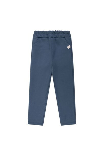 Navy Natural chino ice blue rib | broek