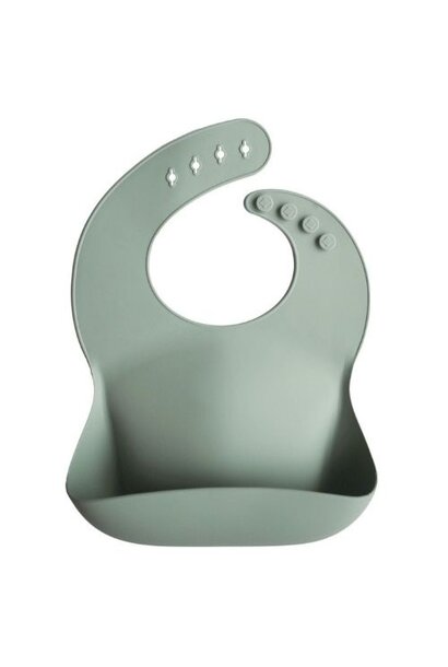 Mushie silicone bib cambridge blue | slab
