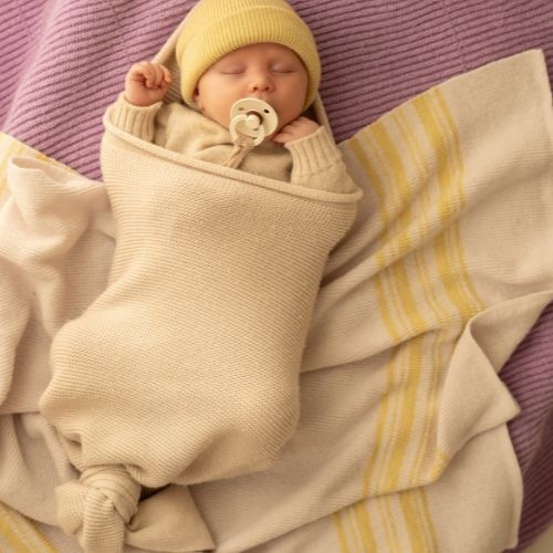 Hvid blanket gaston lavender | dekentje-5