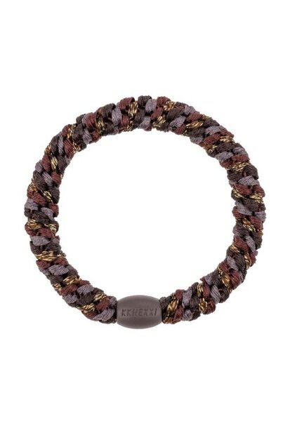 Kknekki haarelastiekje mix cedar coffee glitter | hair tie