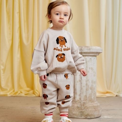 Mini Rodini doggies sp sweatpants grey | broek-2