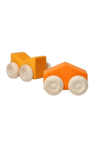 Grimm's stacking cars stapelauto oranje | speelgoedauto