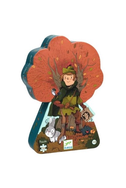 Djeco legpuzzel in luxe doos robin hood - 36 stukjes | puzzel