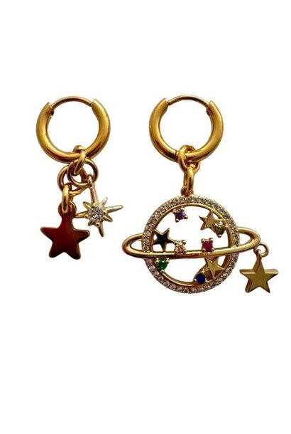 ByMelo oorbellen planeet | sieraad