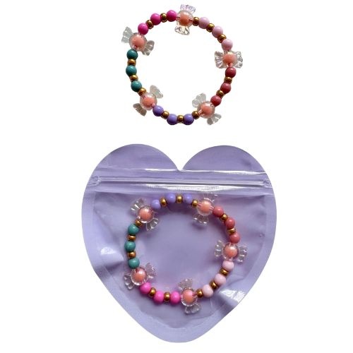ByMelo armbandje hart paars in hartverpakking | sieraad-1