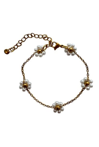 ByMelo flower wit armbandje | sieraad