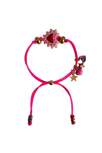 ByMelo armbandje liefde roze | sieraad